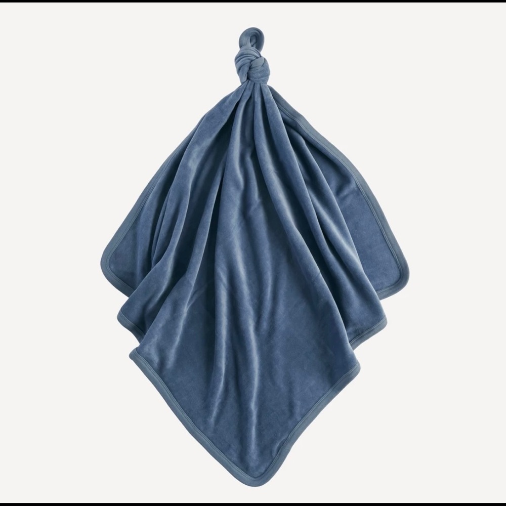 Kate Quinn Bijou Blue Velour Blanket